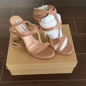 Steve Madden Tan Strappy Heels